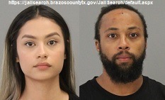 Photos of (L-R) Melissa Escareno and Mark Powell from https://jailsearch.brazoscountytx.gov/JailSearch/default.aspx