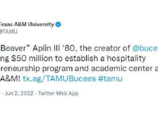 Screen shots from the Texas A&M Twitter account.