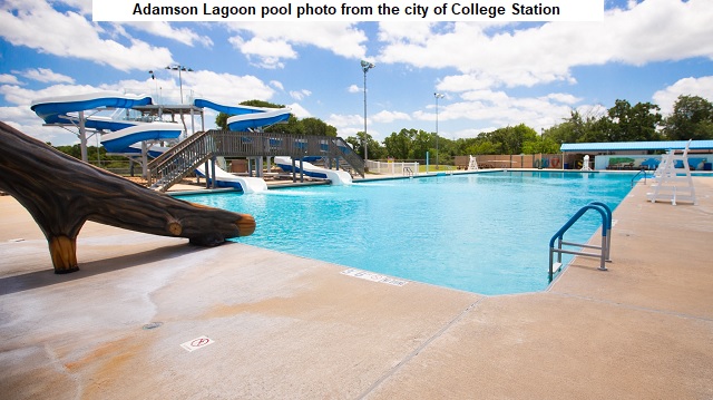 Photo of Adamson Lagoon pool from the city of College Station.