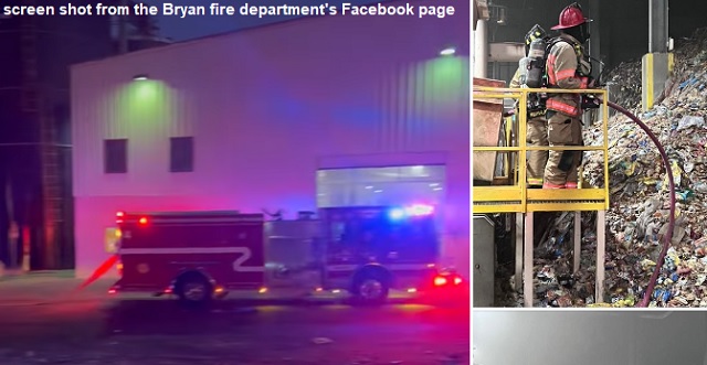 Screen shot from the Bryan fire department's Facebook page of a structure fire on July 16, 2022 at an undisclosed building off Harvey Mitchell Parkway.