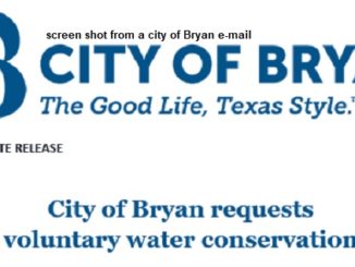 Screen shot from a city of Bryan e-mail.