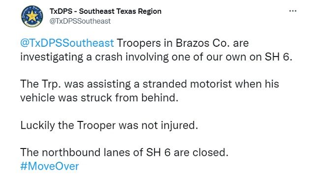 Screen shot from the DPS Southeast Region Twitter account.