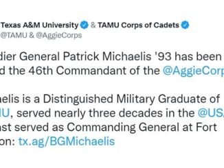 Screen shot from Texas A&M's Twitter account.