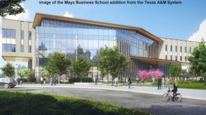 Image of the Mays Business School addition from the Texas A&M system.