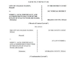 Screen shot from a city of College Station document.