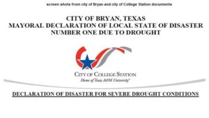 Screen shots from city of Bryan and city of College Station documents.