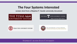 Screen shot from a Stephen F. Austin university document.