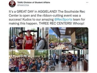 Screen shot from the Twitter account of Texas A&M's division of student affairs.