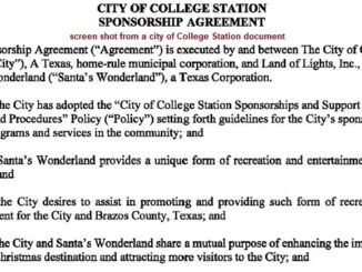 Screen shot from a city of College Station document.