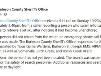 Screen shot from the Burleson County sheriff's office Facebook page.