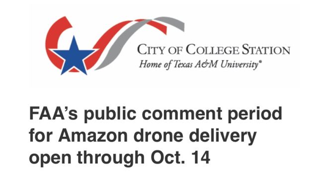 Screen shot from a city of College Station e-mail.