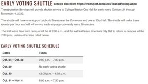 Screen shot from https://transport.tamu.edu/Transit/voting.aspx