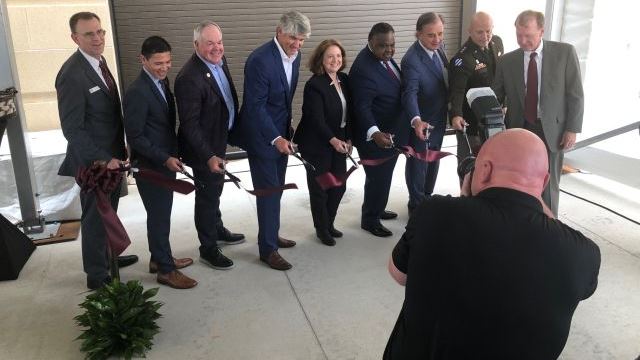 Ribbon cutting at the Bush Development Combat Complex, November 4, 2022.