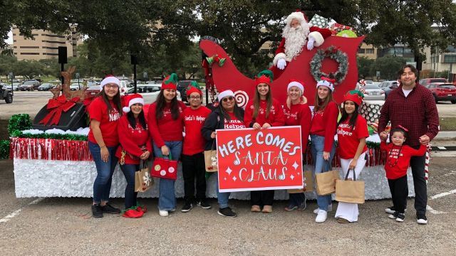 The Bryan Broadcasting crew that assisted Santa at the 92nd B/CS Christmas Parade, December 4 2022.