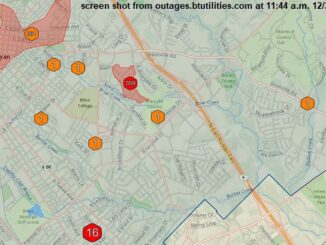 Screen shot from outages.btutilities.com on 12/30/22 at 11:44 a.m.