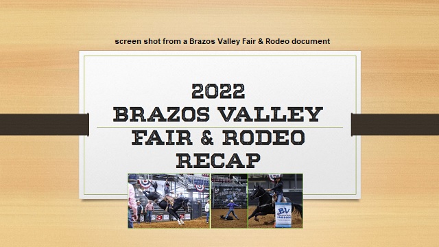 Screen shot from a Brazos Valley Fair & Rodeo document.