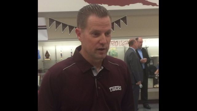 Lee Fedora at his introductory news conference in 2017.