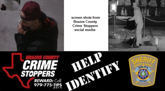 Screen shots from Brazos County Crime Stoppers social media.