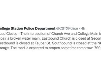 Screen shot from the College Station police department's Twitter account.