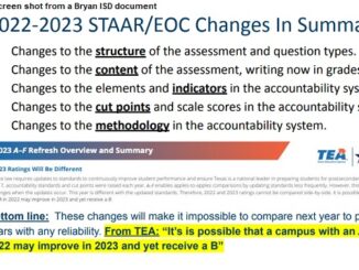 Screen shot from a Bryan ISD document.