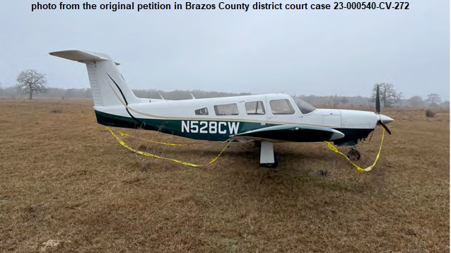 Photo from the original petition in Brazos County district court case 23-000540-CV-272.