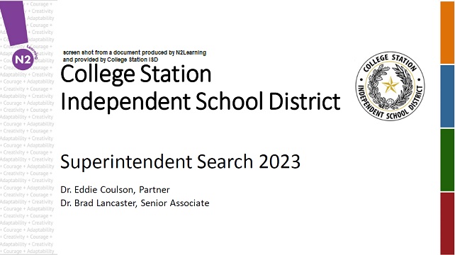 Screen shot from a document produced by N2Learning and provided by College Station ISD.