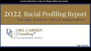 Screen shots from a city of College Station document.