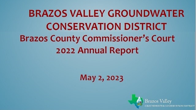 Screen shot from a Brazos Valley Groundwater Conservation District document.
