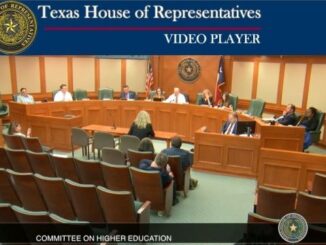 Screen shot from the Texas House video stream showing Texas A&M professor Tracy Hammond testifying before the House higher education committee at 3:13 a.m. on May 9, 2023.