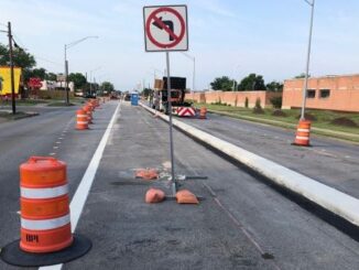 Median construction on Texas Avenue in Bryan, south of 29th Street, June 17, 2023.