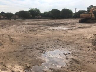 The site of a former College Station nursing home which has been cleared to build Unlimited Potential's new campus, June 8 2023.