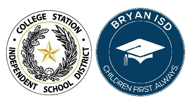 Images from College Station ISD and Bryan ISD.