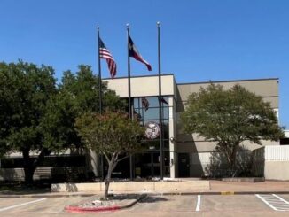 The temporary home of the ILT high school, formerly the College Station police department headquarters, July 15, 2023.