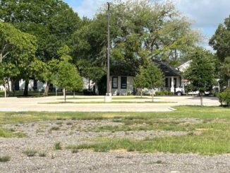 Photo taken July 12, 2023 of the property requested for rezoning by Restoration Church of Bryan.