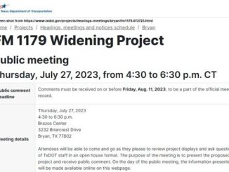 Screen shot from https://www.txdot.gov/projects/hearings-meetings/bryan/fm1179-072723.html