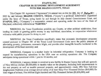Screen shot from a Brazos County document.