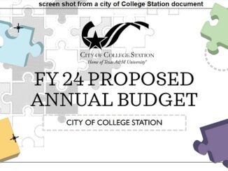 Screen shot from a city of College Station document.