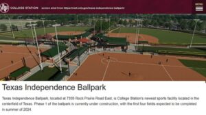 Screen shot from https://visit.cstx.gov/texas-independence-ballpark/