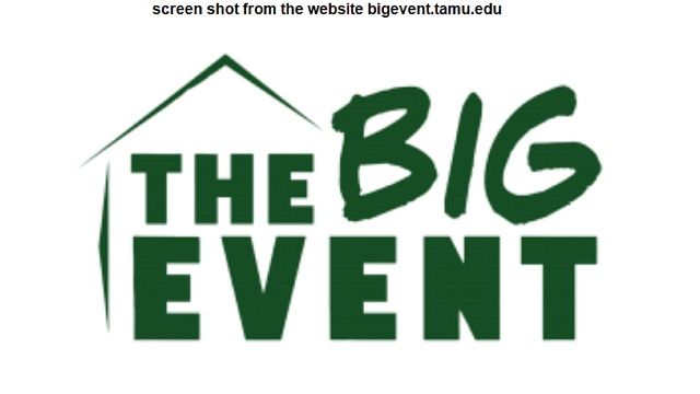 Screen shot from the website bigevent.tamu.edu