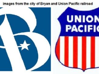 Images from the city of Bryan and Union Pacific railroad.