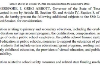 Screen shot from a document provided by the governor's office.