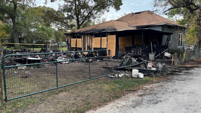 Photo taken of the rear of a house fire at Antone and Ennis in Bryan. The photo was taken the day after the fire on November 22, 2023.