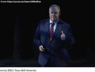 Screen shot of Mark Welsh beginning his state of the university address on November 29, 2023 from https://youtu.be/5wecO0WzBEw