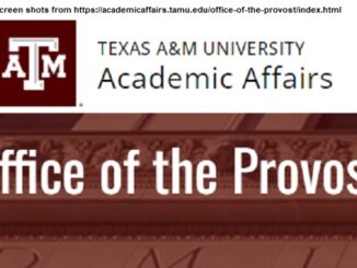 Screen shots from https://academicaffairs.tamu.edu/office-of-the-provost/index.html