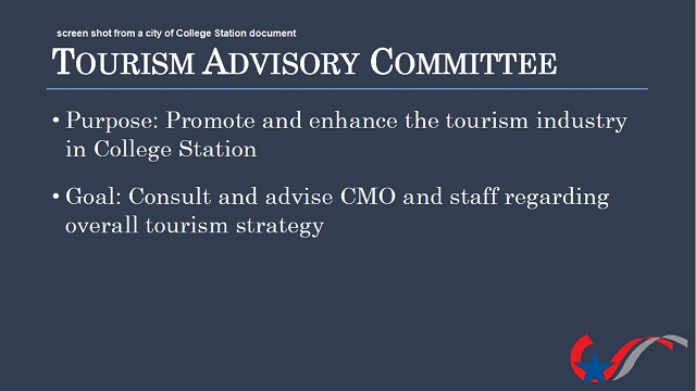 Screen shot from a city of College Station document.