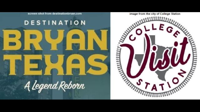 (L-R) screen shot from destinationbryan.com and an image from the city of College Station.