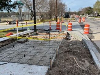 Photo of the intersection of westbound William Joel Bryan Parkway and Coulter Drive taken on January 13, 2024.