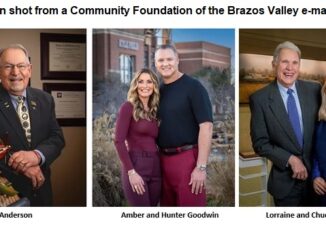 Screen shot from a Community Foundation of the Brazos Valley e-mail announcing the 2024 Celebration of Philanthropy tribute luncheon honorees.