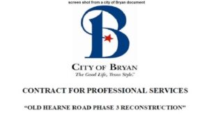 Screen shot from a city of Bryan document.