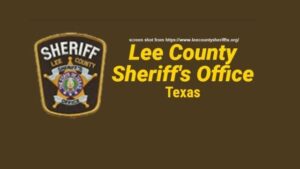 Screen shot from https://www.leecountysherifftx.org/